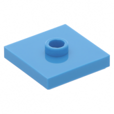 LEGO lapos elem 1 bütyökkel középen 2×2, sötét azúrkék (87580)